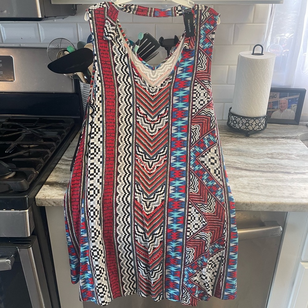 Mink Pink Tribal pattern mini dress